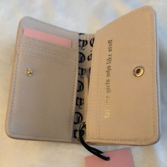 Juicy Couture Black Beige Spring Fling Slim Elongated Bifold Wallet NWT - Picture 13 of 14